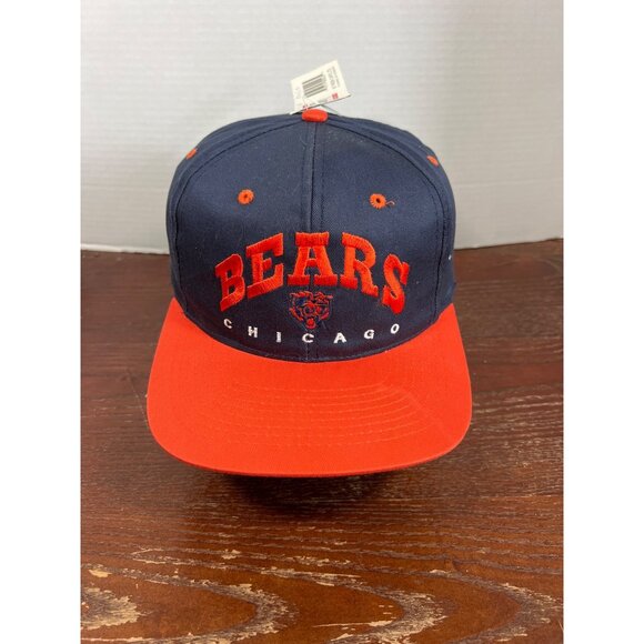 Vintage Chicago Bears Drew Pearson Snapback Hat Navy & Orange NFL M3 - Picture 1 of 5